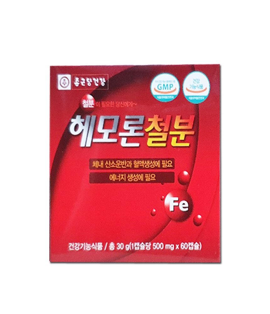 종근당건강 종근당건강 헤모론철분 60캡슐 1개