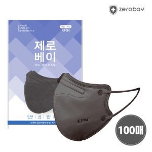 제로베이 제로베이 KF94 황사 마스크 대형 100매 (블랙)
