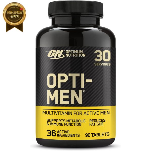 옵티멈 Nutrition Opti-Men Multivitamin 정제 팩 90개(포장은 다를 수 있음)  1개  90정