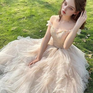 [대여] 골드 레이스 웨딩촬영 피로연 이브닝 드레스 컨셉사진 교복 학생복