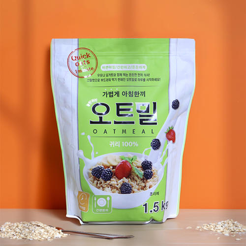 웰리유 바로먹는 퀵오트밀 1 5kg 스틸컷 눌린귀리