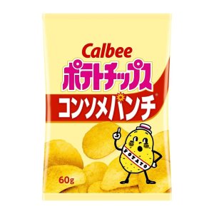 CALBEE 가루비 포테이토 칩 콘소메펀치맛 과자 스낵 60g