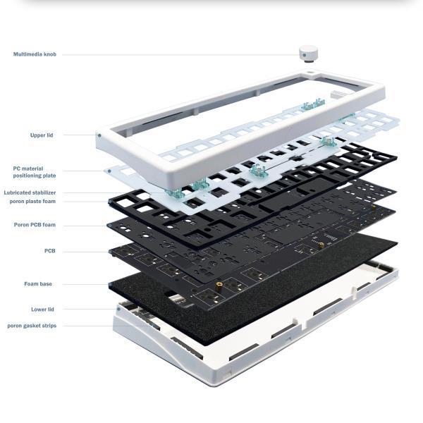 키보드 65 개스킷 블루투스 24G 무선 핫 스왑 기계식 키트 RGB 백라이트 GMK67