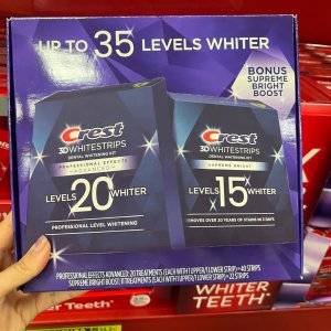 최신제품 크레스트 3D 프로페셔널 화이트닝 치아 스트립 40개 + 20개