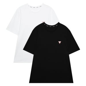 코튼스판 UNI 크루넥 티셔츠 세트 (WH/BK)