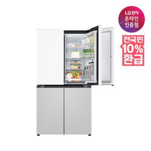 LG전자 (으뜸효율 대상) LG 디오스 오브제컬렉션 매직스페이스 냉장고 T875MHR111 1등급 870L 4도어냉장고