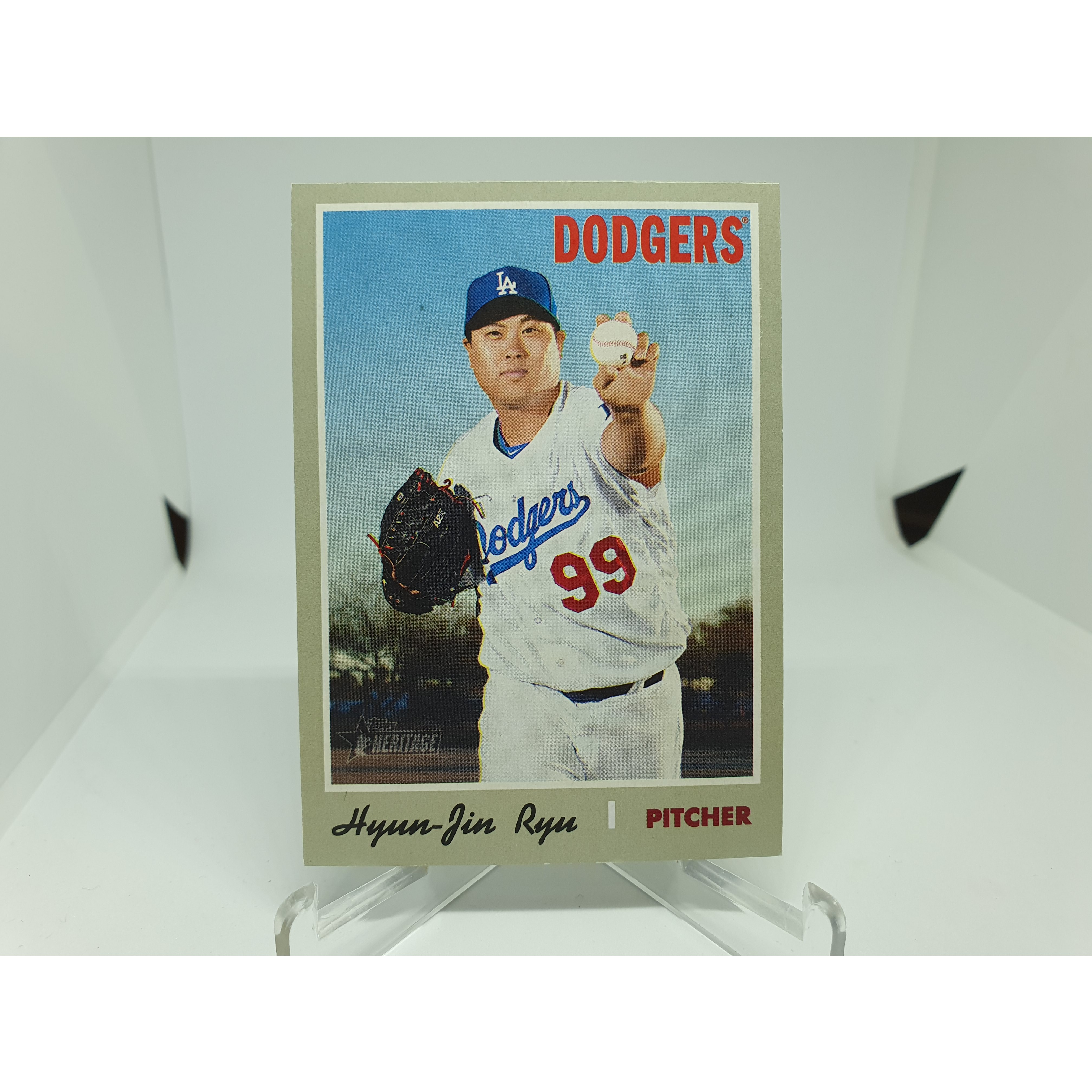 류현진 야구카드 2019 TOPPS Heritage MLB카드 LA 다저스 Dodgers  1개
