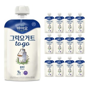 매일바이오 그릭요거트 투고 플레인 120g 12개입 1box/냉장무배  12개