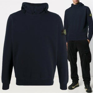 스톤아일랜드 와펜 기모 버튼 후드티 19FW 711560720 V0020