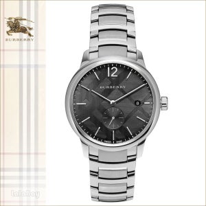 버버리 남성 시계 BU10005 클래식 라운드 블랙 40mm 실버 메탈밴드 BU10005