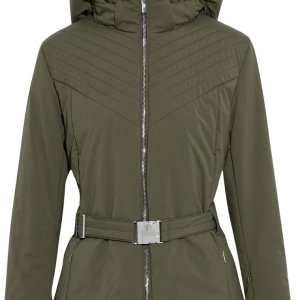 퓨잡 Nanssil belted quilted hooded ski jacket 30629810019998669