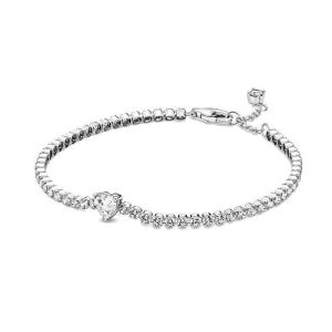 판도라 스파클링 하트 테니스 팔찌 590041C01