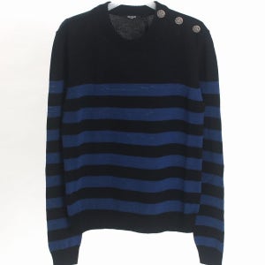 발망 스트라이프 니트 블랙 블루 UH13432 K017 EAG 20FW 18449437