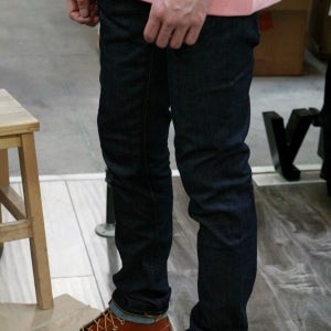 누디진 씬핀 드라이 타이트 브로큰 네이비 청바지 741420976