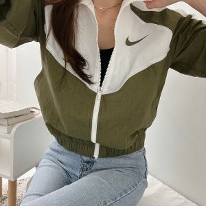 나이키 스포츠웨어 걸즈 우븐 자켓 미디엄 올리브