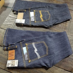 누디진 씬핀 드라이 트윌 에크루 엠보 남녀공용 청바지 2종 택1 4892533082