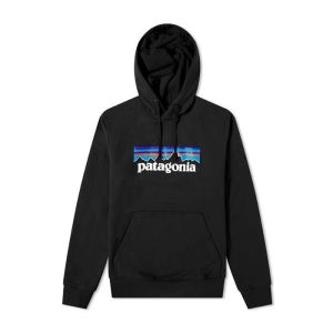 파타고니아 P6 로고 업라이절 후드티 Black P6 Logo Uprisal Hoodie Online Only