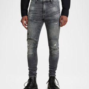 지스타로우 남성 스키니 데님 Mens 5620 Elwood 3D Skinny Jeans prod252330299VINTAGE BLACK