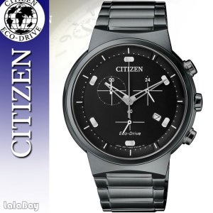 시티즌 남자 에코드라이브 크로노 블랙 41MM 메탈 AT240587E