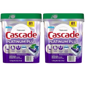 캐스케이드 [캐스케이드] 플래티넘 플러스 캡슐 세제 식기세척기 전용 캡슐 81개입 x 2박스 (총162개입)