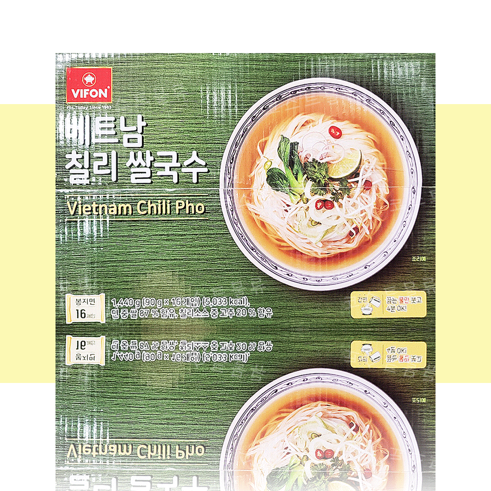 비폰 베트남 칠리 쌀국수 90g x 16개