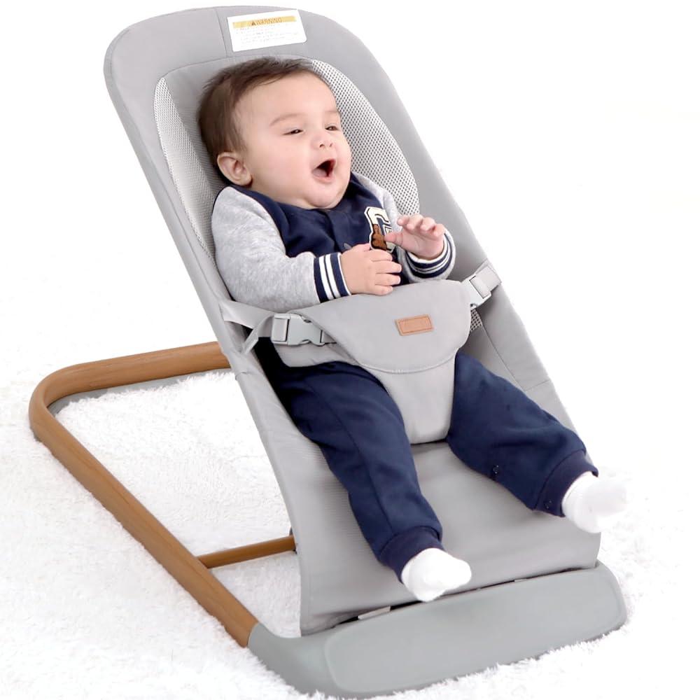 Ergobaby Evolve 3-in-1 바운서, 조절 가능한 다중 위치 베이비 바운서 시트, 신생아부터 유아까지 적합, 차콜