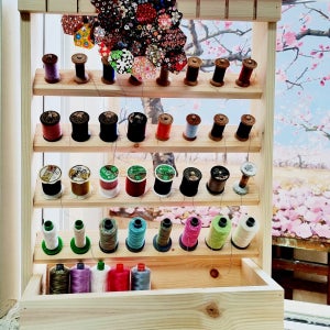 국내 수제 우드 실패꽂이 미싱실 실패 실 걸이 미싱 공, 목수의 손길 by J