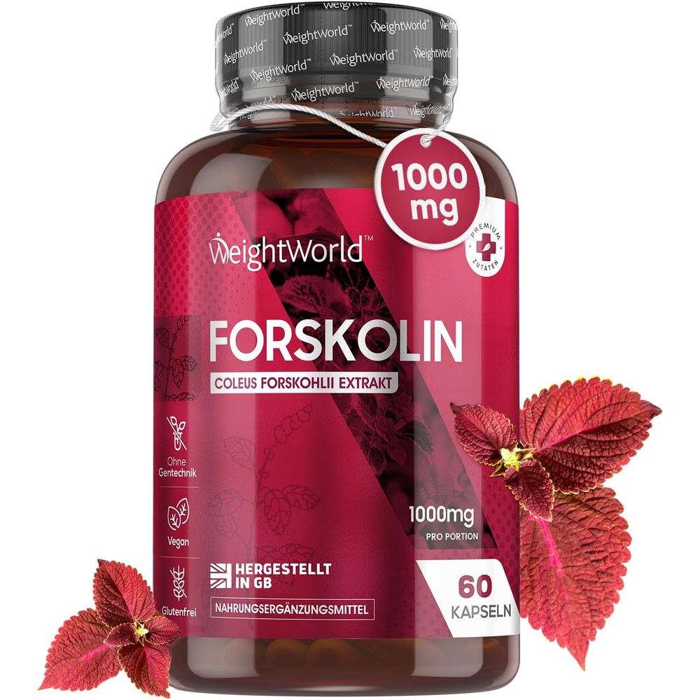 <b>웨이트월드</b> WeightWorld 포스콜린 캡슐 60개 1000mg 콜레우스 포스콜리 추출물 채식주의자 및 비건에게 적합 - 콜레우스 추출물  1개