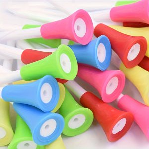 100개 다색 골프 티 세트 - ABS 소재 고무 쿠션 상단, 83mm 내구성 골프 볼 페그 - 데이, 독립 기념일, 추석, 크리스마스, 할로윈 골프 이벤트에 이상적