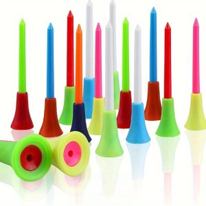 100개 다색 골프 티 세트 - ABS 소재 고무 쿠션 상단, 83mm 내구성 골프 볼 페그 - 데이, 독립 기념일, 추석, 크리스마스, 할로윈 골프 이벤트에 이상적