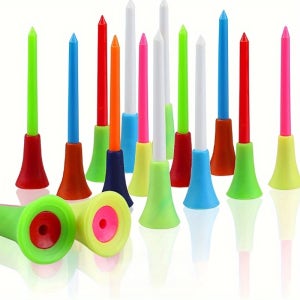 100개 다색 골프 티 세트 - ABS 소재 고무 쿠션 상단, 83mm 내구성 골프 볼 페그 - 데이, 독립 기념일, 추석, 크리스마스, 할로윈 골프 이벤트에 이상적