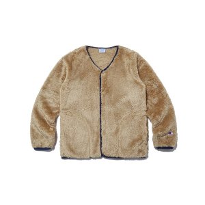 [챔피온]  Champion 여성 라인 배색 Sherpa 플리스 자켓 카멜 CKJA2F464CM