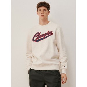 [챔피온]   Champion 남성 자수로고 기모 크루넥 스웨트셔츠 크림 CKTS2F313CR
