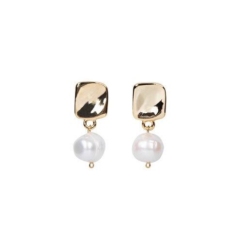 [러파인드] Refined Square Freshwater Pearl Drop Earrings