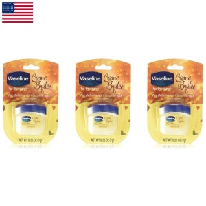 미국 Vaseline 바세린 립 테라피 크림 브륄레 미니 립밤 7g 3개