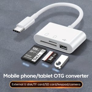타입-C 멀티기능 카드 리더기 15cm