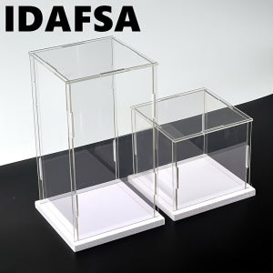 IDAFSA 클래식 아크릴 디스플레이 케이스, 먼지 커버가 있는 투명 라이저 캐비닛, 기상 방수, 전기 없음, 건축 블록, 인형, 자동차 모델에 이상적 - 크리스마스, 할로윈,