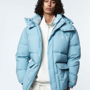 [리복] [가격인하]클래식 벡터 볼드넥 후드 다운 자켓 - 라이트 블루 REJU3FD04B5