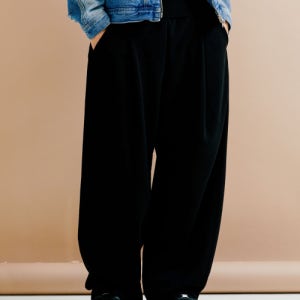 [펀치라인] 사이바 턱 스웨트 팬츠 블랙 ISLP9150 5005141004