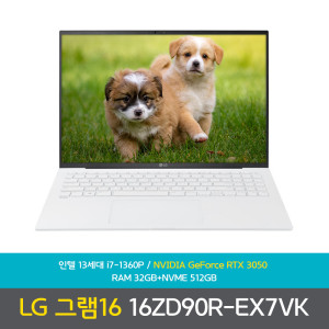 Fn LG정품 2023 그램16 16ZD90R-EX7VK WIN11 NVMe512G추가