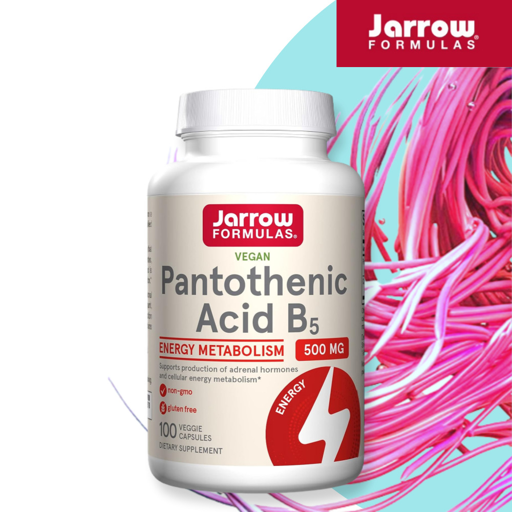 자로우 포뮬라 <b>판토텐산</b> B5 500mg 식물성 100 캡슐 재로우 복합 비타민 칼슘  100정  1개