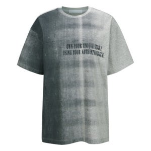 와이씨에이치 Onw Your Unique Story-Print Tshirt Grey (F24to9181gy)