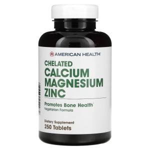 아메리칸헬스 아메리칸헬스 <b>킬레이트 칼슘 마그네슘 징크</b>아연 American Health Chelated Calcium Magnesium Zinc 250정