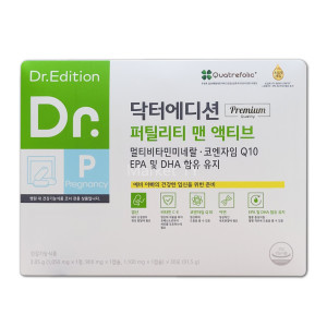 닥터퍼틸리티 <b>닥터퍼틸리티 맨 액티브</b> 30포 1개월 임신준비영양제 임신준비 비타민 멀티 복합