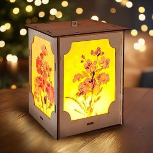 만들기 압화 스티커 LED 무드등 전통 가을만들기