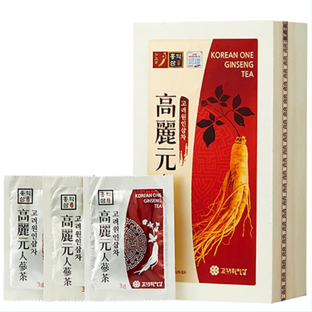 한국 대표 선물 국산 인삼차 50포(목함) Ginseng Tea 외국인 거래처 인기선물 <b>공부</b>할때 명절 설  300g  1개