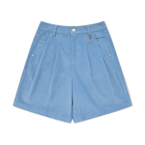 와키윌리 우먼스 코듀로이 버뮤다 팬츠 블루