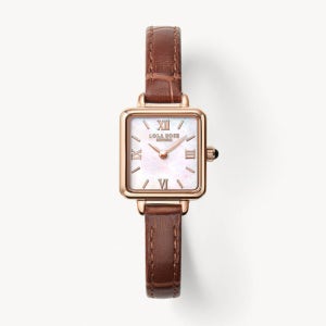 [롤라로즈] Cube 마더오브펄 브라운 레더 여자시계 LR2230