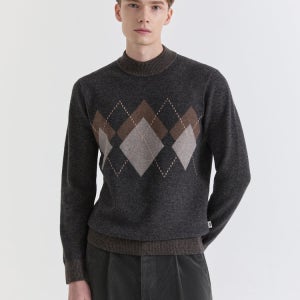 [닥스 남성] [ARGYLE]아가일패턴 모크넥 스웨터 DMSW4D505CG
