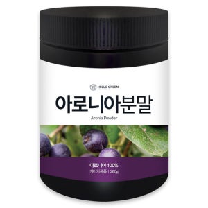 헬로우그린 국산 아로니아 100% 분말 가루 280g(통)